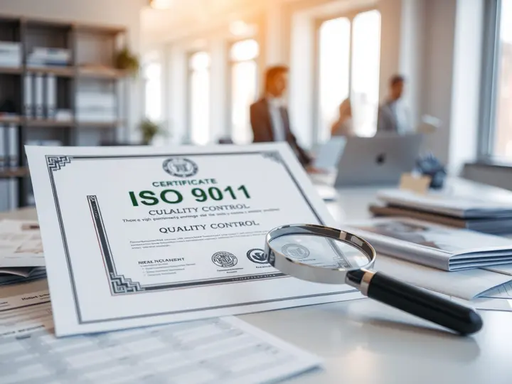 ISO 9001认证证书与质量检查清单
